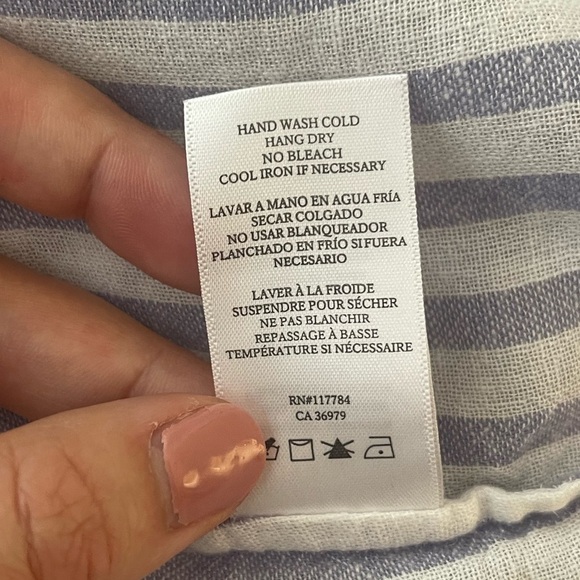 Rails Nala Iris Blue and White Striped Shirt Size S - Picture 7 of 7